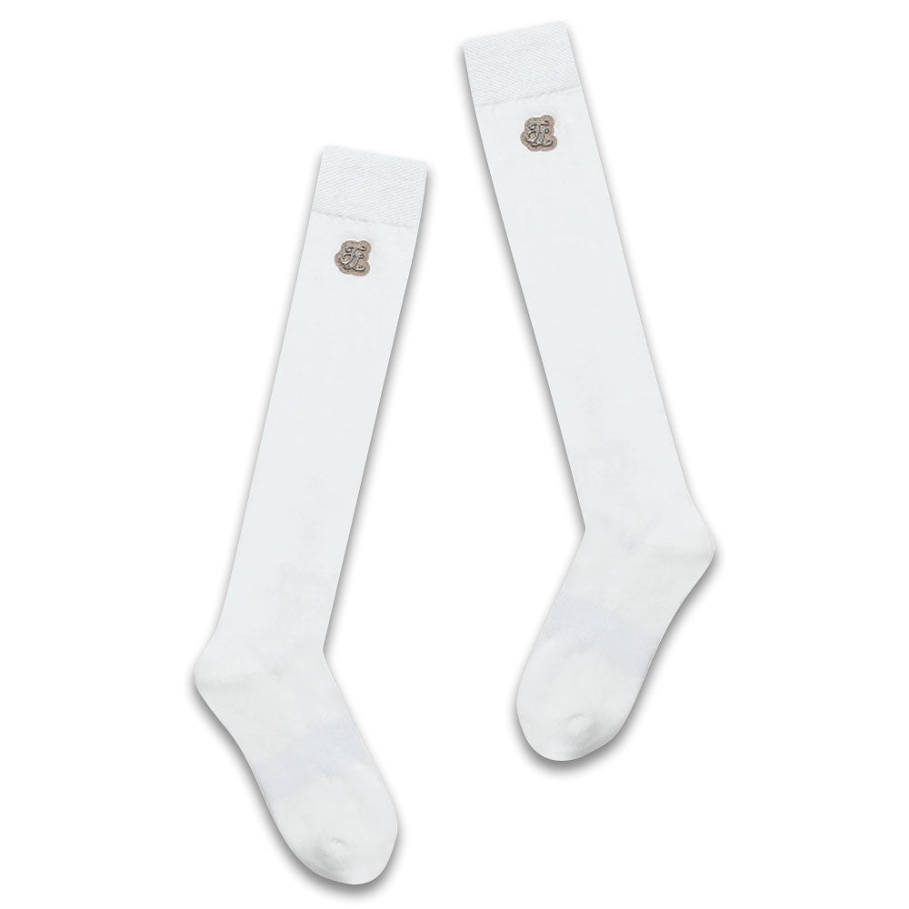 Fairliar White Patch Knee Golf Socks 2024