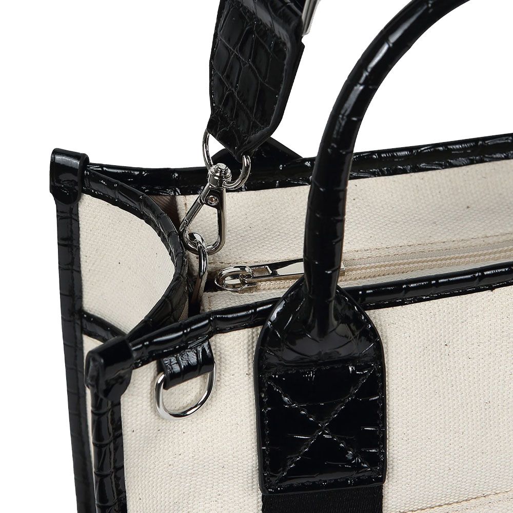 Fairliar Canvas Croc Tote Bag 2024 Women