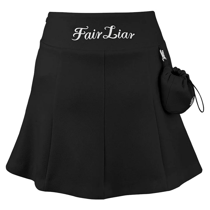 Fairliar Ball Pocket Flare Golf Skirt Black - FW24 Women