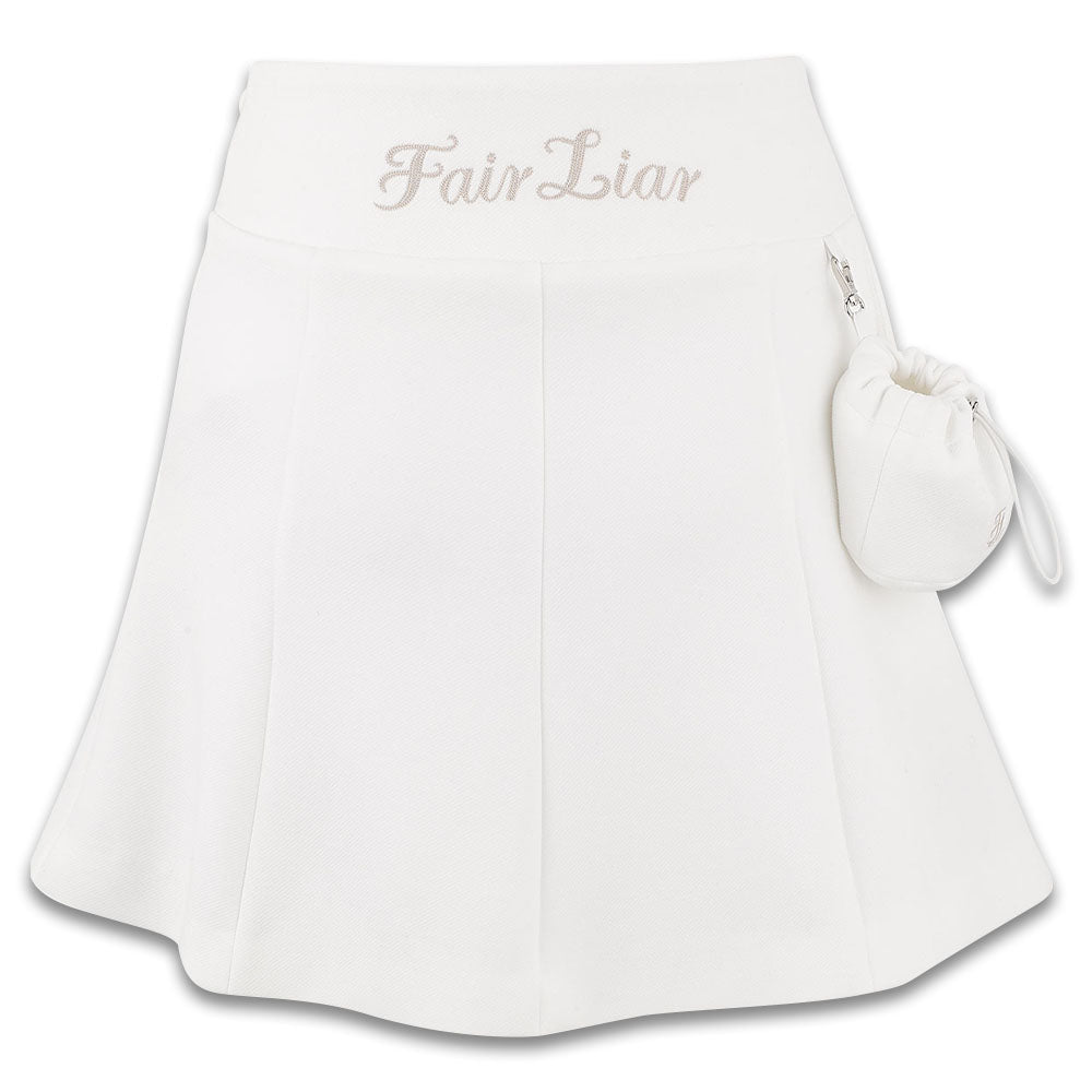 Fairliar Ball Pocket Flare Golf Skirt White - FW24 Women