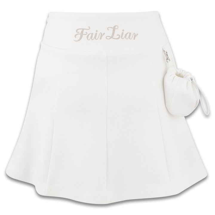 Fairliar Ball Pocket Flare Golf Skirt White - FW24 Women