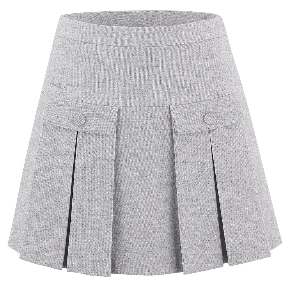 Fairliar High-Waist A-line Fleece Golf Skirt 2024 Women