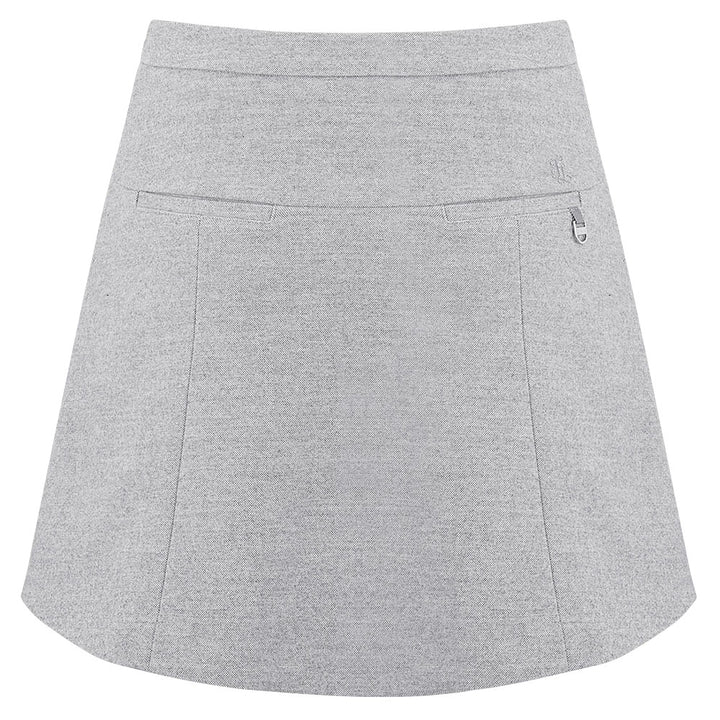 Fairliar High-Waist-A-line Fleece Golf Skirt Gray - FW24 Women