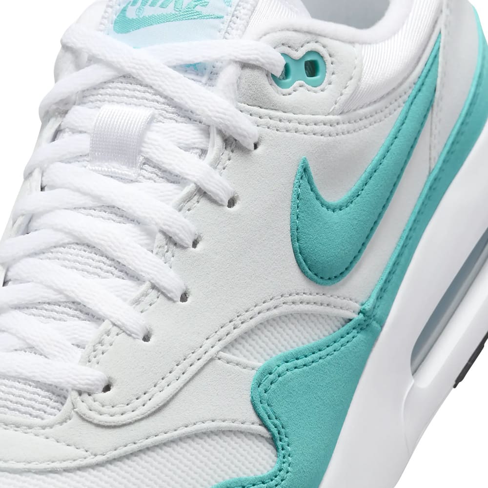 Nike Air Max 1 86 OG G Golf Shoes - White/Pure Platinum/Black/Dusty Cactus - 7.5