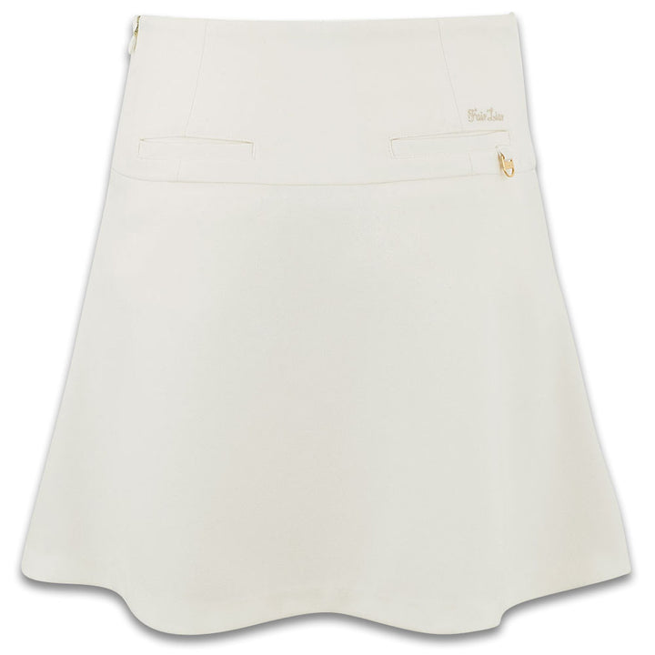 Fairliar High Waisted Double Flare Golf Skirt Ivory - FW23 Women