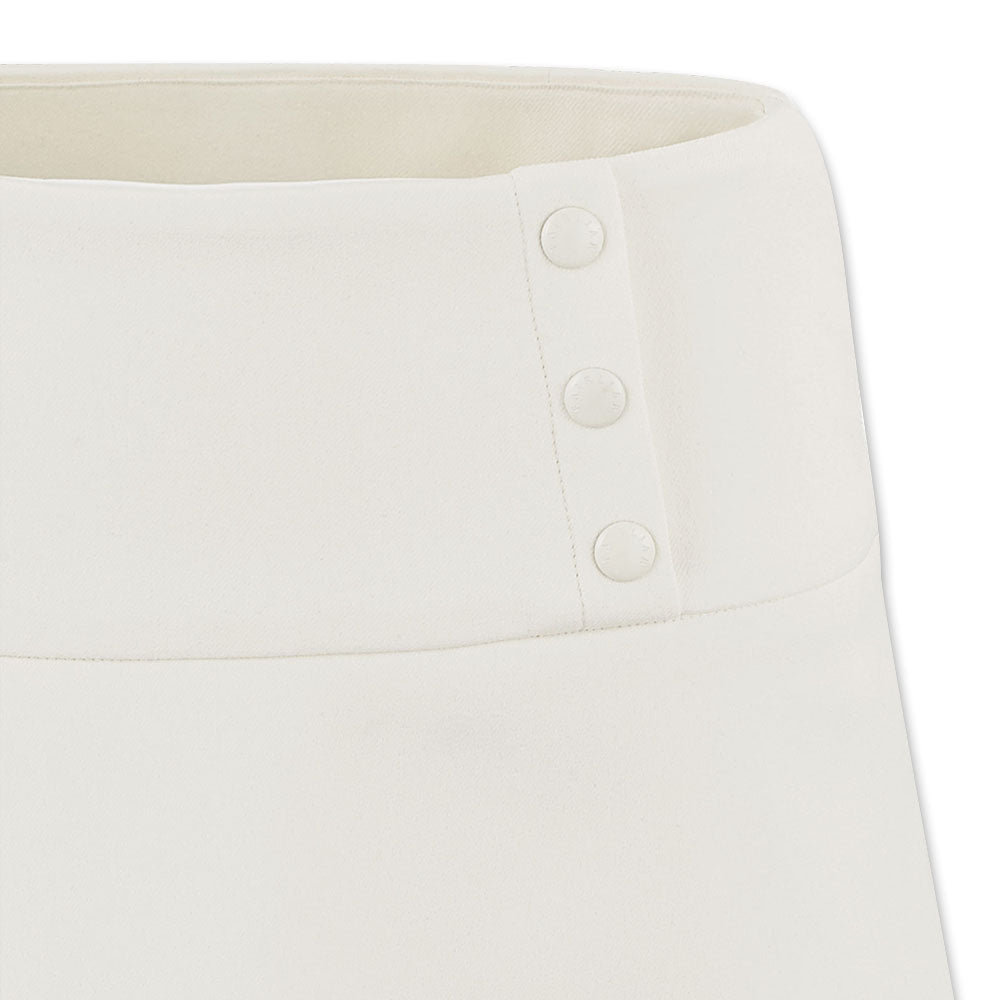 Fairliar High Waisted Double Flare Golf Skirt Ivory - FW23 Women