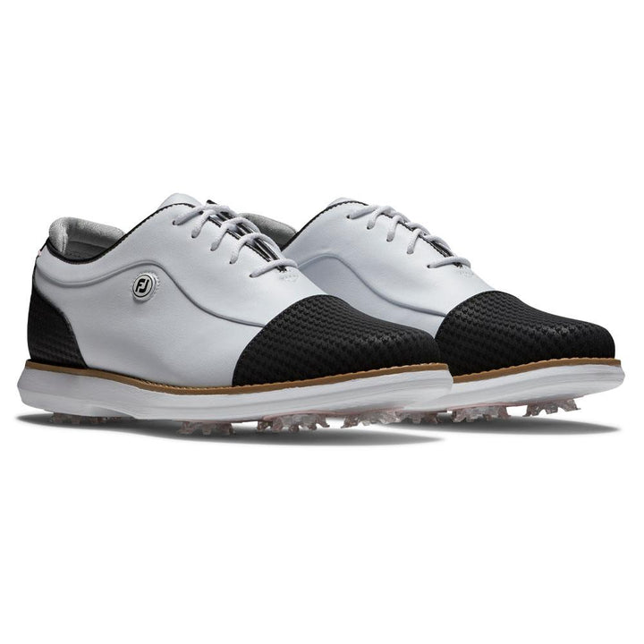 FootJoy Traditions Cap Toe Golf Shoes White/Black - 24 Women