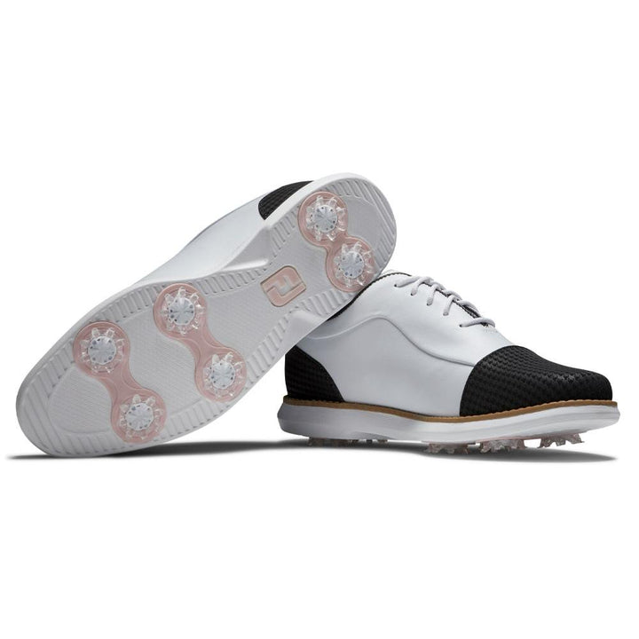FootJoy Traditions Cap Toe Golf Shoes White/Black - 24 Women