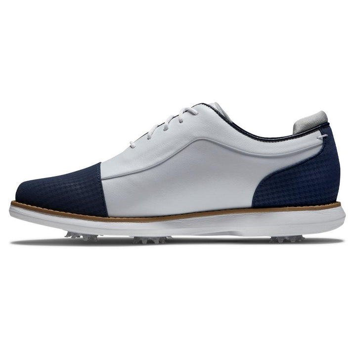 FootJoy Traditions Cap Toe Golf Shoes White/Navy - 24 Women