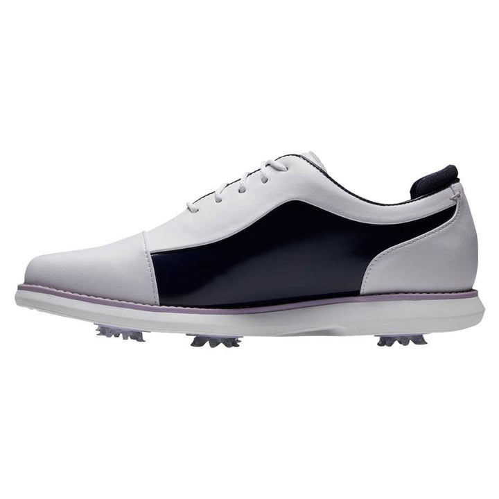 FootJoy Traditions Cap Toe Golf Shoes White/Navy/Purple - 24 Women