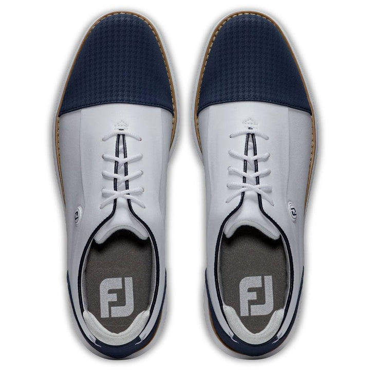 FootJoy Traditions Cap Toe Golf Shoes White/Navy - 24 Women
