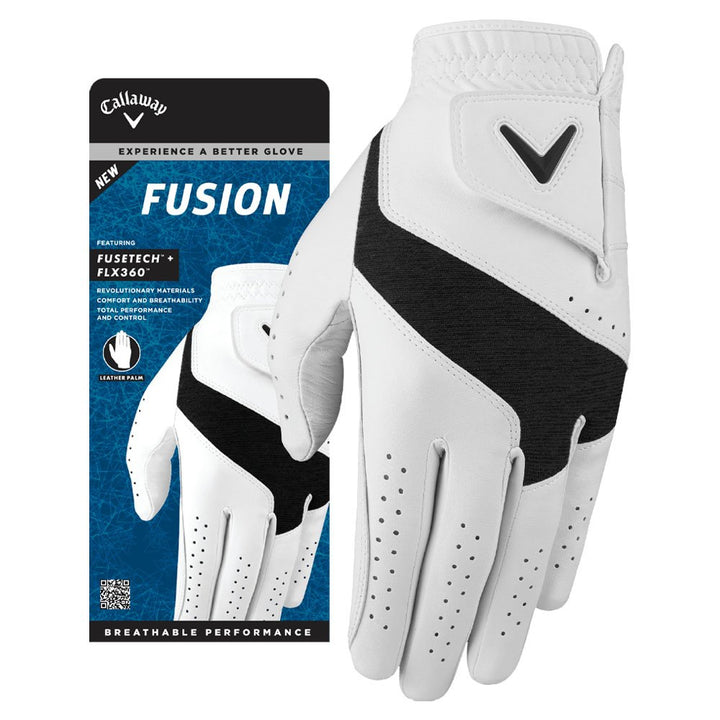 Callaway Fusion Golf Glove White/Charcoal - 24