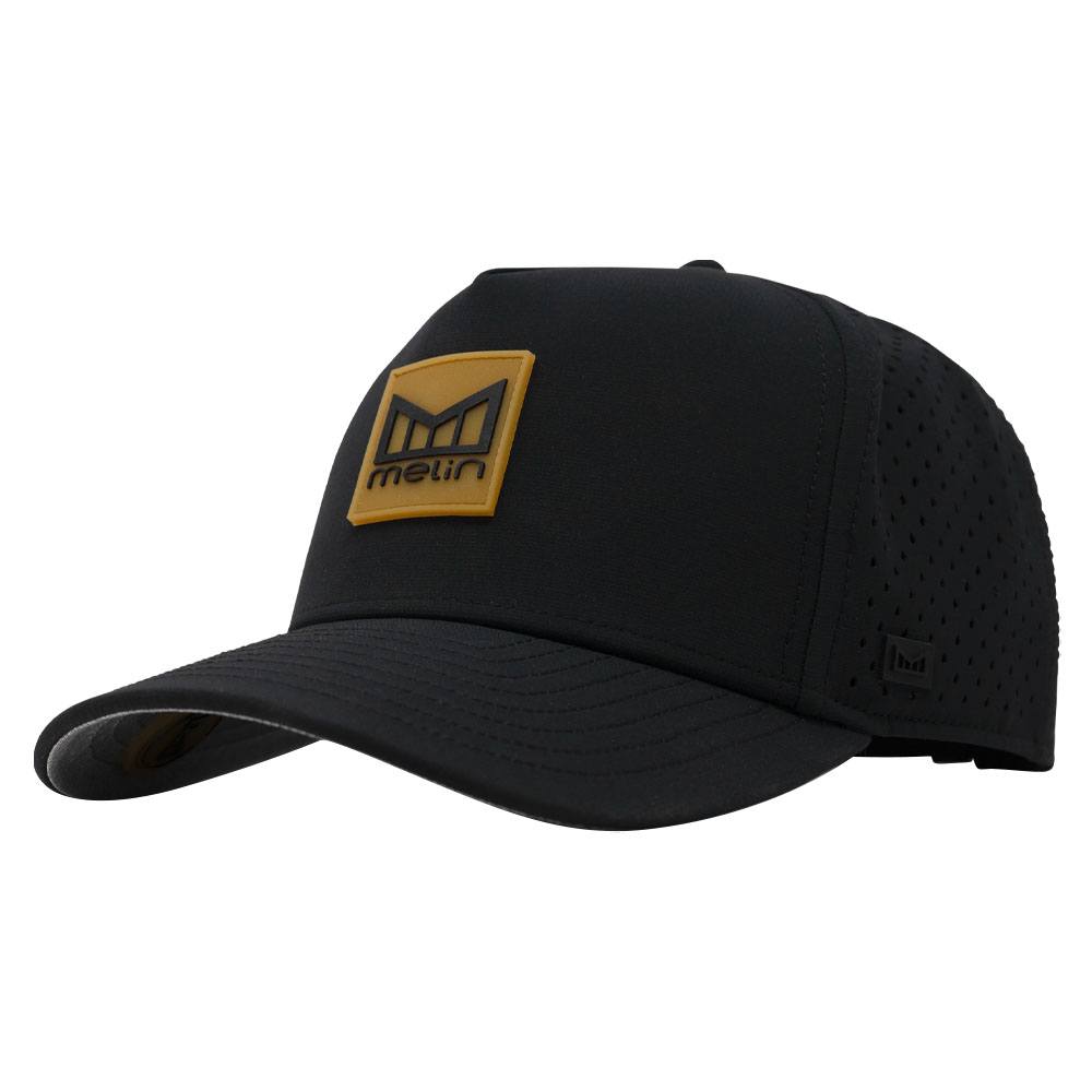 Melin Hydro Odyssey Stacked Golf Cap Black/Gum - SP25 Men
