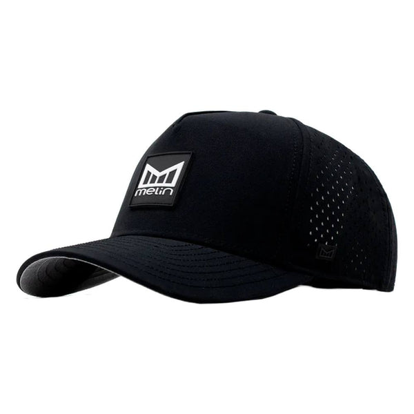 Melin Hydro Odyssey Stacked Golf Cap Black - SU23 Men