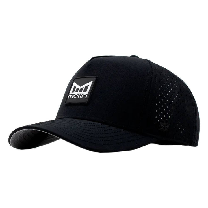 Melin Hydro Odyssey Stacked Golf Cap Black - SU23 Men