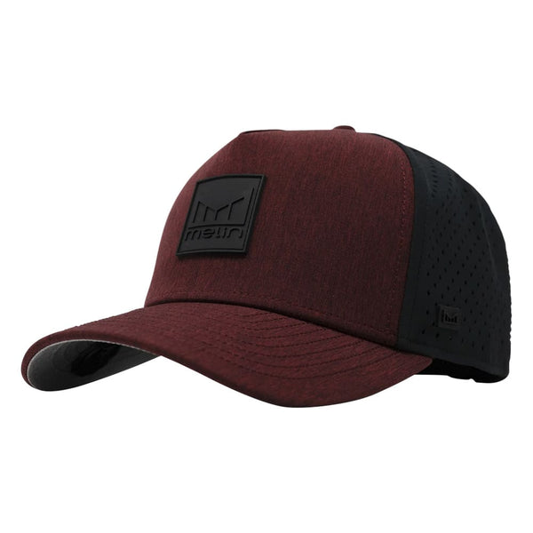 Melin Hydro Odyssey Stacked Golf Cap Heather Maroon/Black - SP24 Men