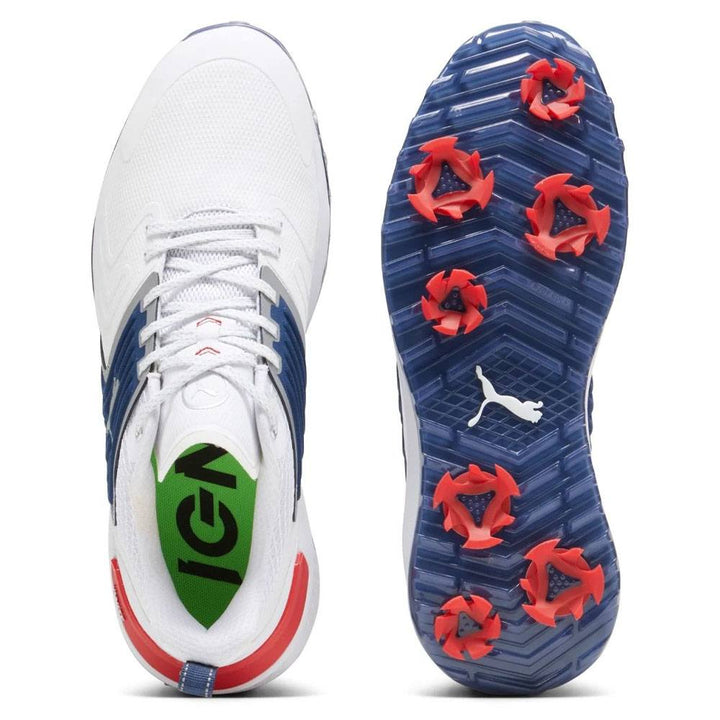 PUMA Ignite Innovate Golf Shoes White/Persian Blue/Strong Red - 24 Men