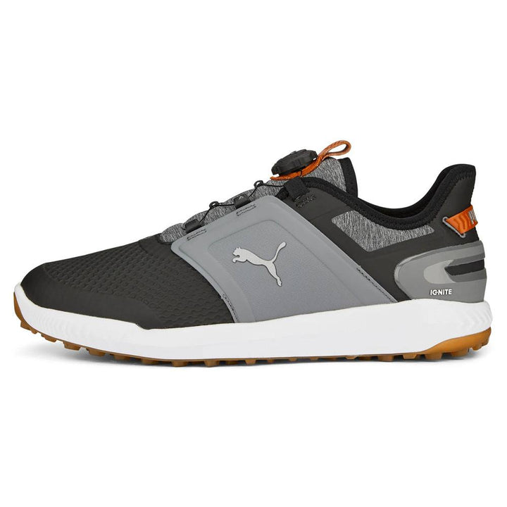PUMA Ignite Elevate Disc Spikeless Golf Shoes Black/Quiet Shade/Gum - 24 Men