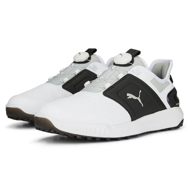 PUMA Ignite Elevate Disc Spikeless Golf Shoes White/Black/Silver - 24 Men