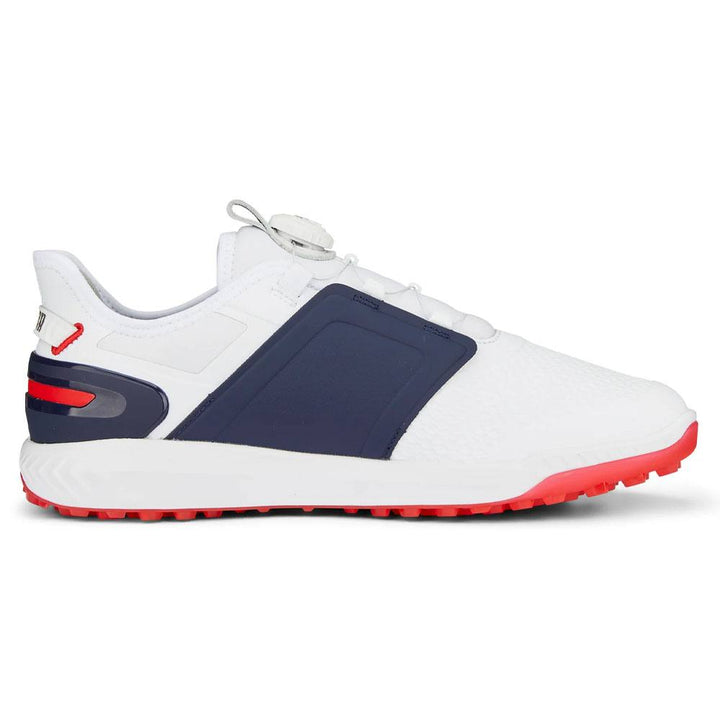PUMA Ignite Elevate Disc Spikeless Golf Shoes White/Silver/Navy - 24 Men