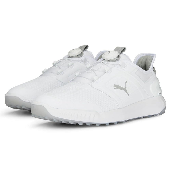 PUMA Ignite Elevate Disc Spikeless Golf Shoes White/Silver - 24 Men