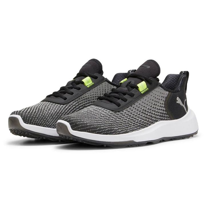 PUMA Fusion Crush Sport Spikeless Golf Shoes Black/Electric Lime - 24 Men