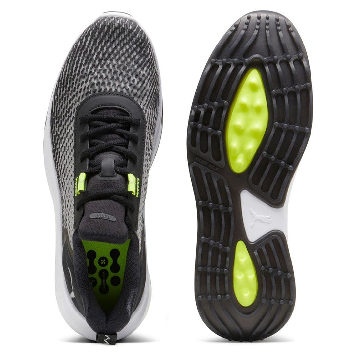 PUMA Fusion Crush Sport Spikeless Golf Shoes Black/Electric Lime - 24 Men