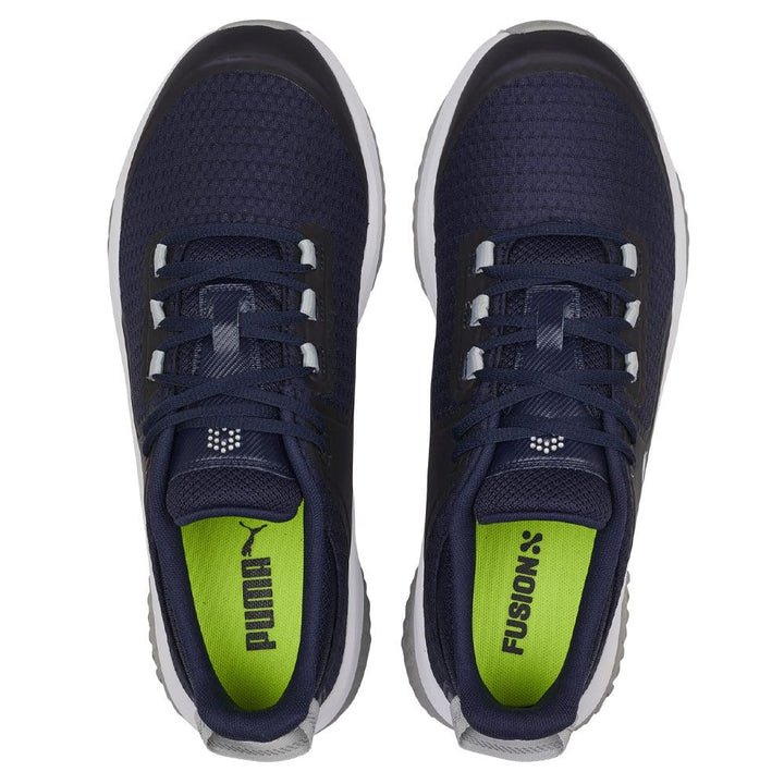 PUMA Fusion Grip Spikeless Golf Shoes Navy/Silver/Quiet Shade - 24 Men