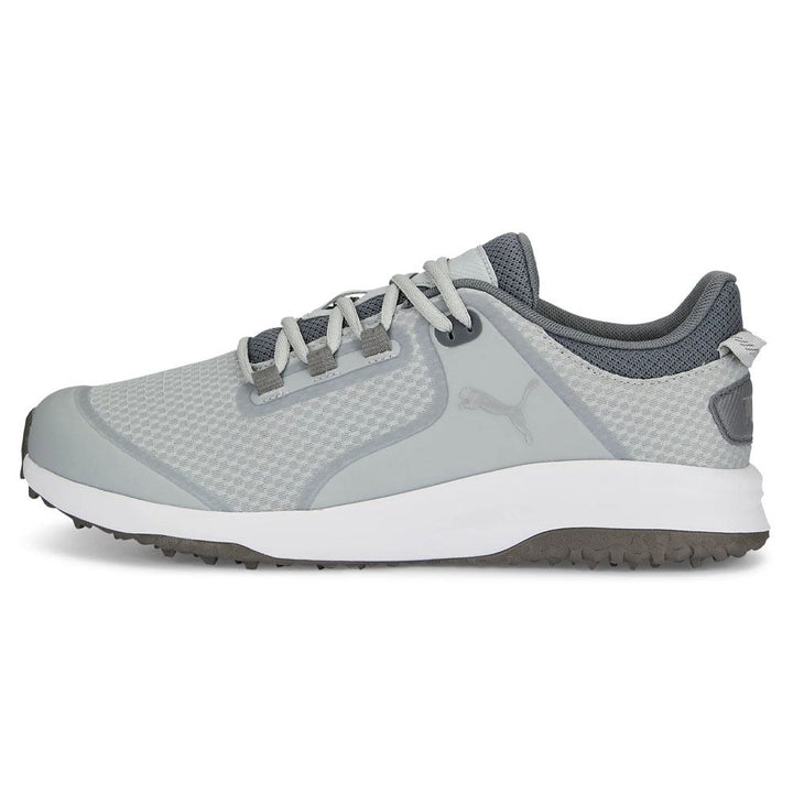 PUMA Fusion Grip Spikeless Golf Shoes Flat Light Gray/Silver/Team Royal - 24 Men