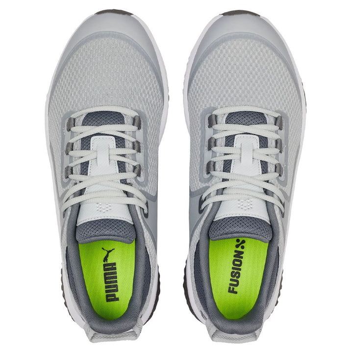 PUMA Fusion Grip Spikeless Golf Shoes Flat Light Gray/Silver/Team Royal - 24 Men