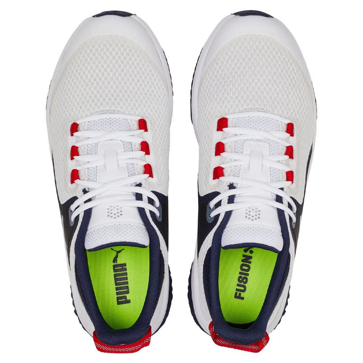 PUMA Fusion Grip Spikeless Golf Shoes White/Silver/Navy - 24 Men