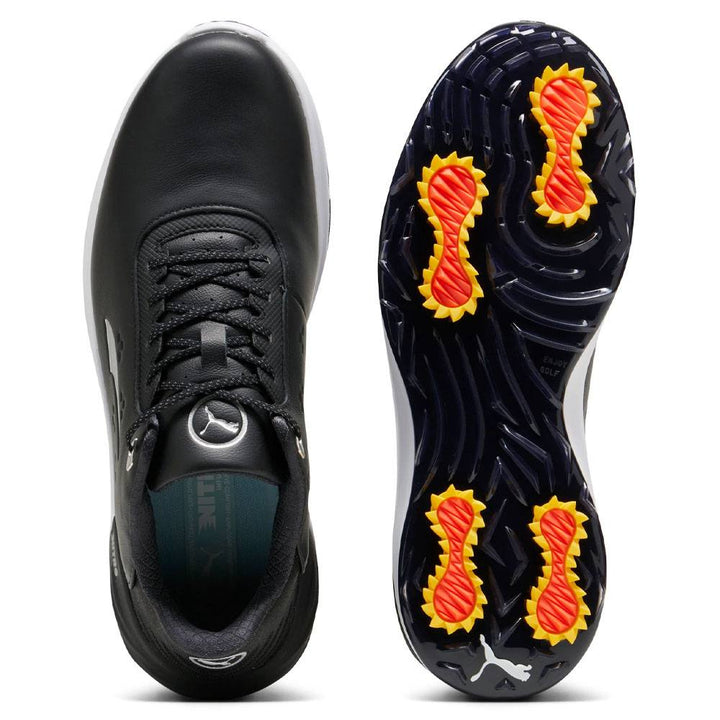 PUMA Phantomcat Nitro Golf Shoes Black/Silver/Yellow Sizzle - 24 Men