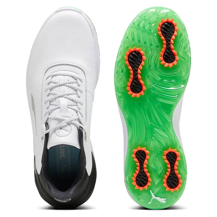 PUMA Phantomcat Nitro Golf Shoes White/Black/Fluro Green - 24 Men