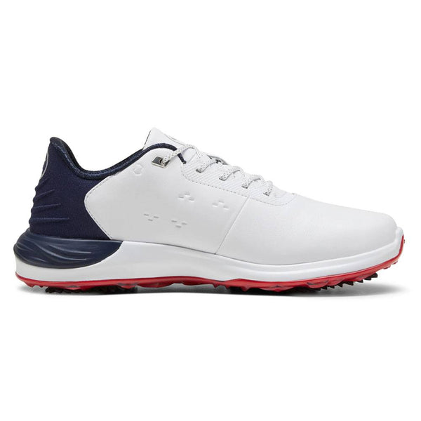 PUMA Phantomcat Nitro Golf Shoes White/Deep Navy/For All Time Red - 24 Men