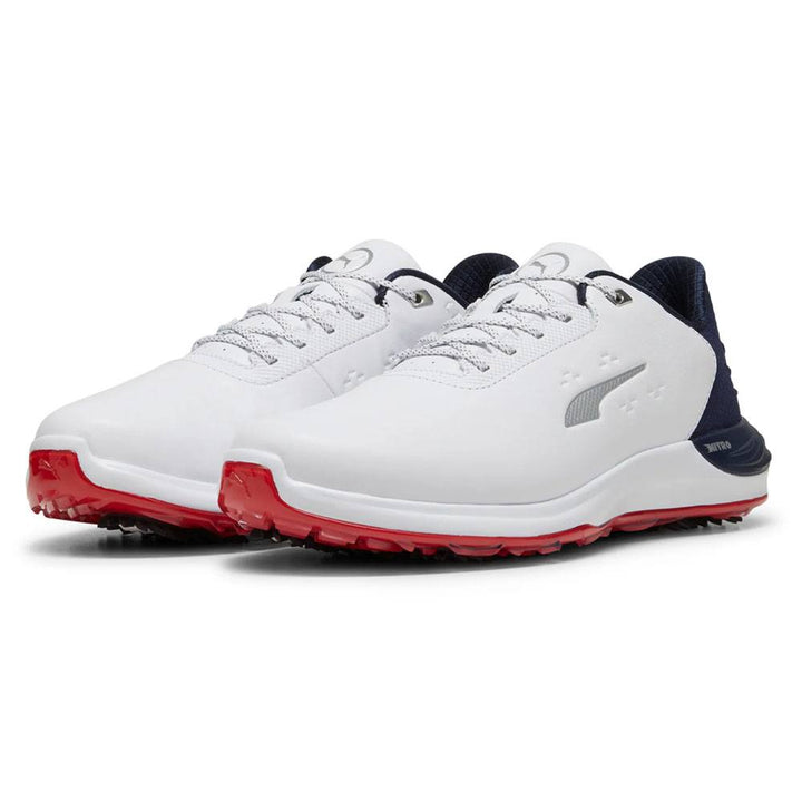 PUMA Phantomcat Nitro Golf Shoes White/Deep Navy/For All Time Red - 24 Men