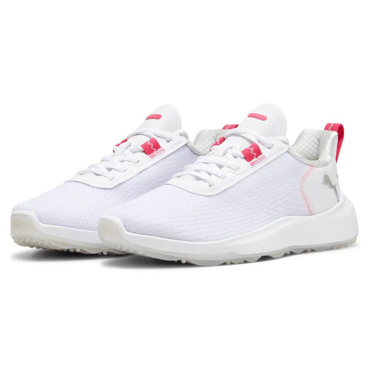 PUMA Fusion Crush Sport Spikeless Golf Shoes White/Garnet Rose - 24 Women