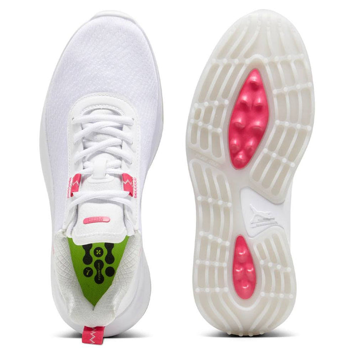 PUMA Fusion Crush Sport Spikeless Golf Shoes White/Garnet Rose - 24 Women