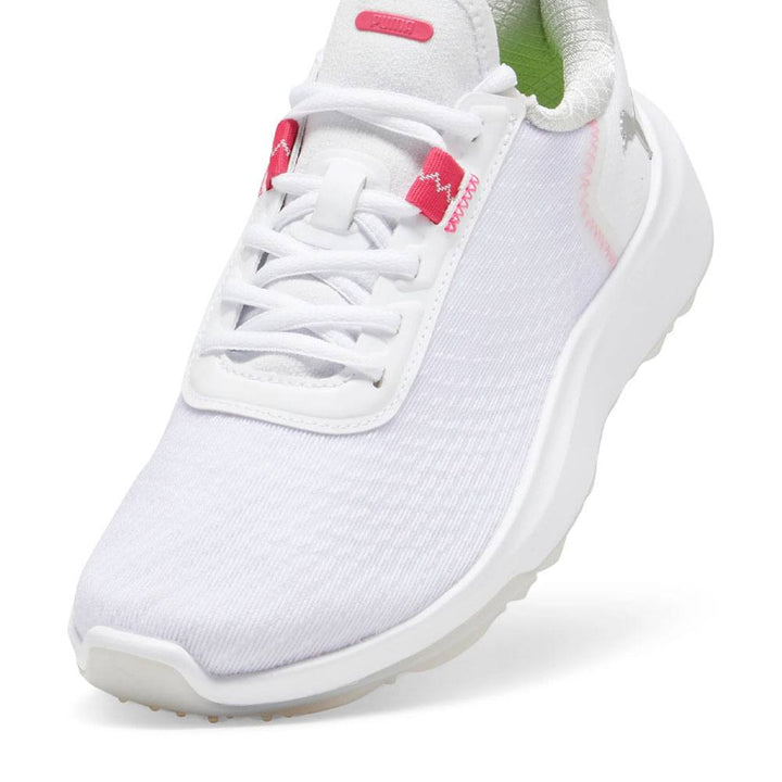 PUMA Fusion Crush Sport Spikeless Golf Shoes White/Garnet Rose - 24 Women