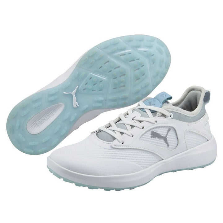 PUMA Ignite Malibu Spikeless Golf Shoes White/Silver/Lucite - 24 Women