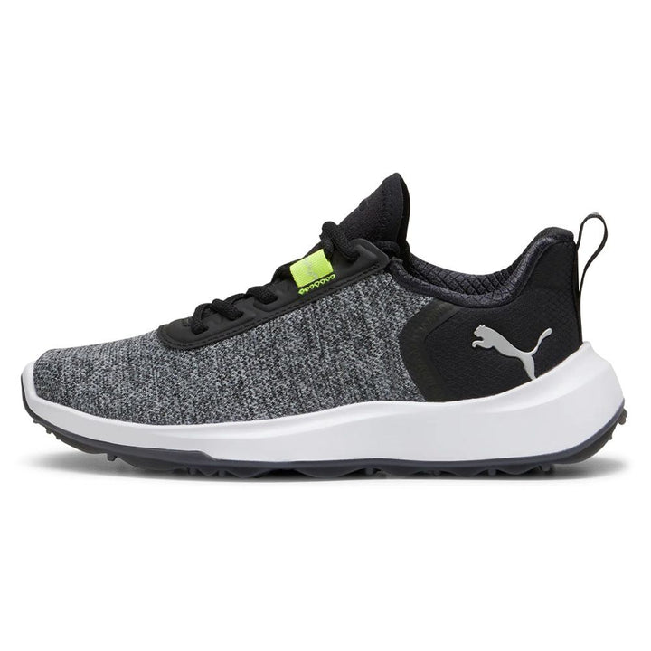 PUMA Fusion Crush Sport Junior Spikeless Golf Shoes Black/Electric Lime - 24 Boys