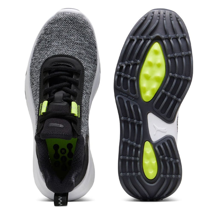 PUMA Fusion Crush Sport Junior Spikeless Golf Shoes Black/Electric Lime - 24 Boys