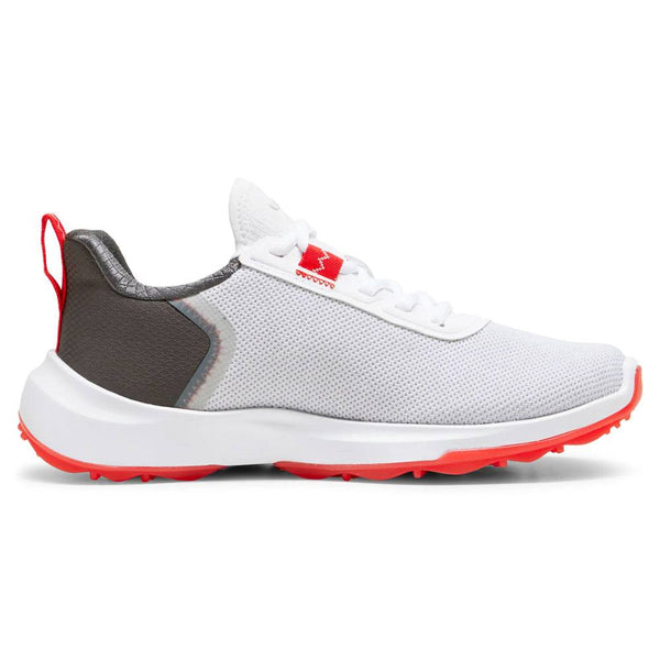 PUMA Fusion Crush Sport Junior Spikeless Golf Shoes White/Dark Coal - 24 Boys