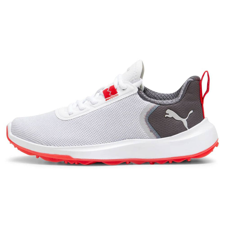 PUMA Fusion Crush Sport Junior Spikeless Golf Shoes White/Dark Coal - 24 Boys