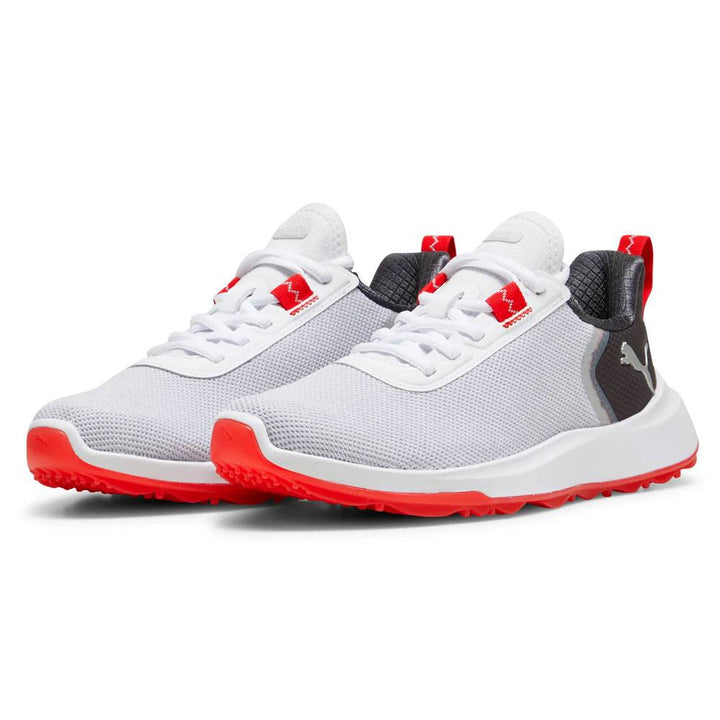 PUMA Fusion Crush Sport Junior Spikeless Golf Shoes White/Dark Coal - 24 Boys