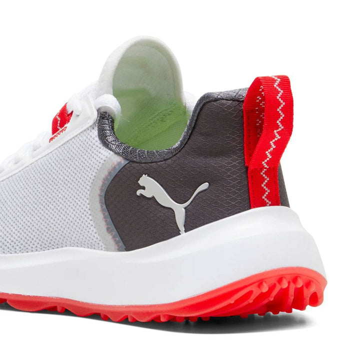 PUMA Fusion Crush Sport Junior Spikeless Golf Shoes White/Dark Coal - 24 Boys