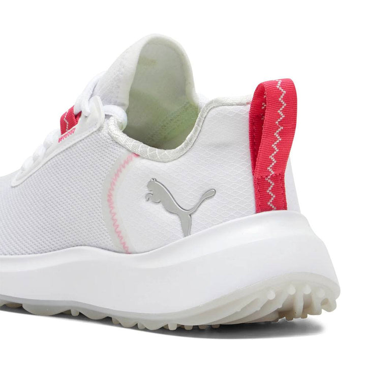 PUMA Fusion Crush Sport Junior Spikeless Golf Shoes White/Garnet Rose - 24 Boys