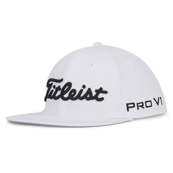 Titleist Tour Elite Flat Bill Golf Cap White/Black - 24 Men