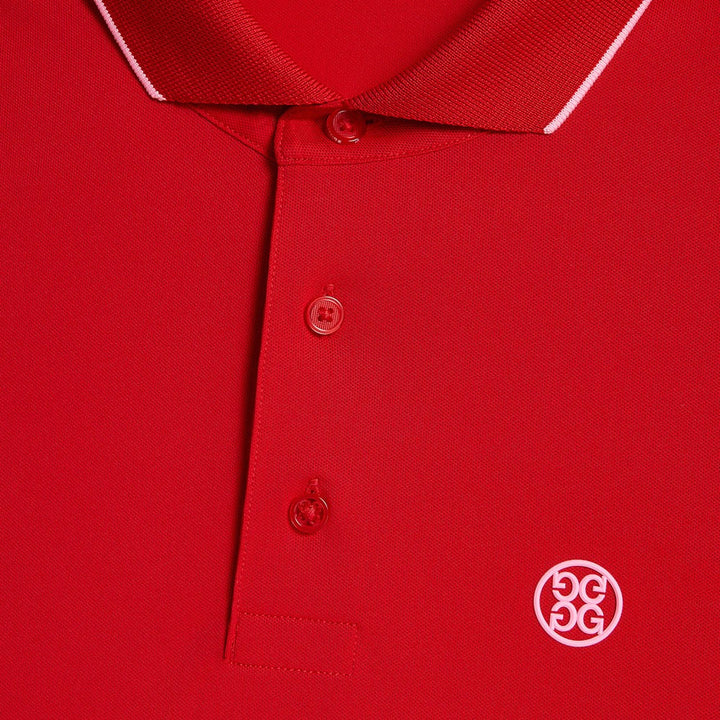 Gfore Rib Collar Tech Pique Golf Polo Lava - SP24