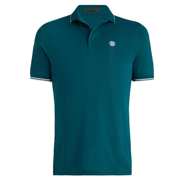 Gfore Rib Collar Tech Pique Golf Polo Spruce - SP24