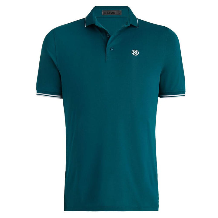 Gfore Rib Collar Tech Pique Golf Polo Spruce - SP24